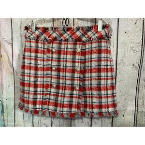 Sans Souci Plaid Skirt Size Large Multi Color